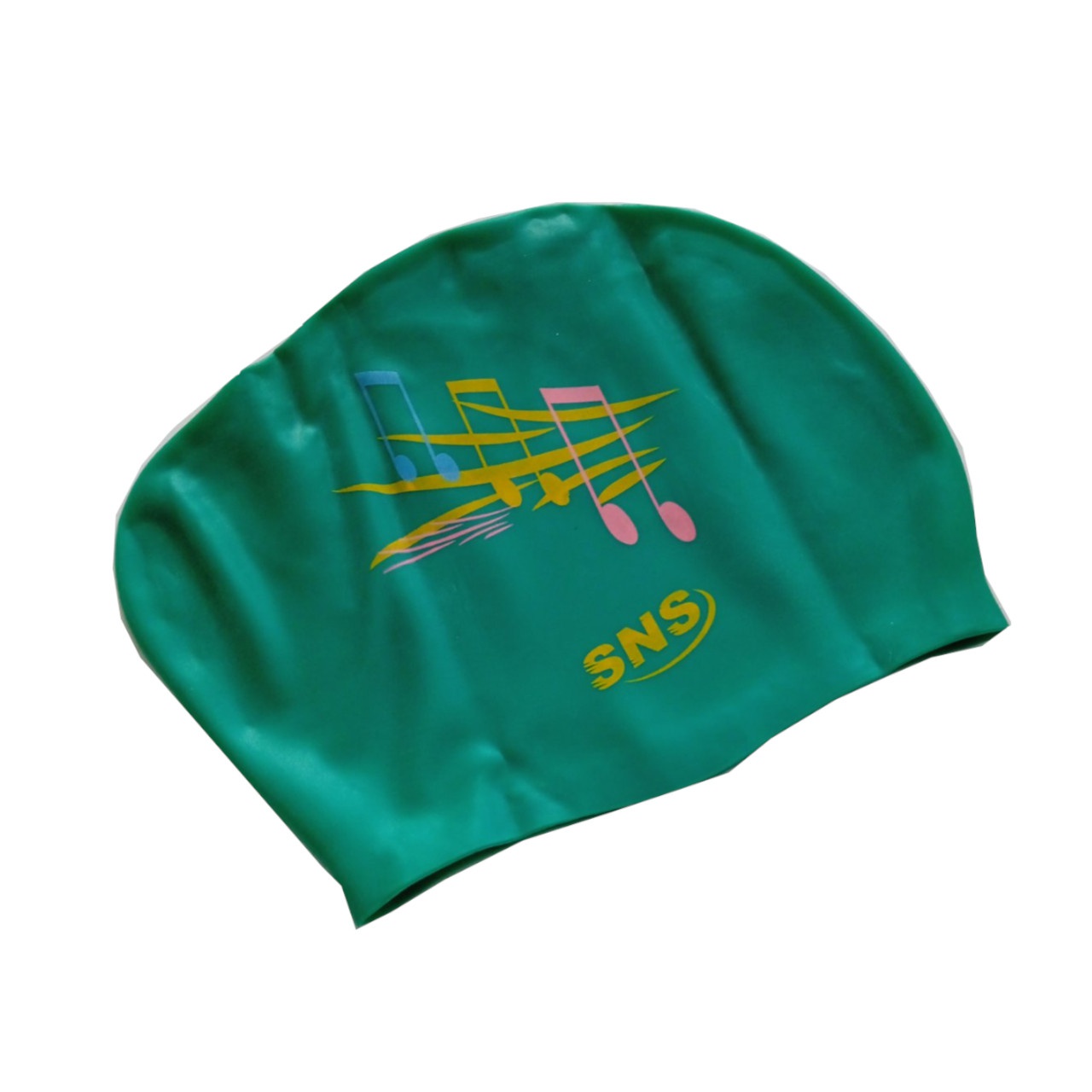 Шапочка для плавання для довгого волосся SNS KW-1З green music