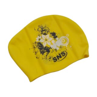 Шапочка для плавання для довгого волосся SNS KW-3Ж yellow flowers
