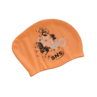 Шапочка для плавання для довгого волосся SNS KW-3ОРН orange flowers