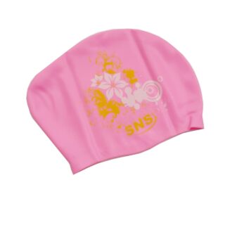 Шапочка для плавання для довгого волосся SNS KW-3Р pink flowers
