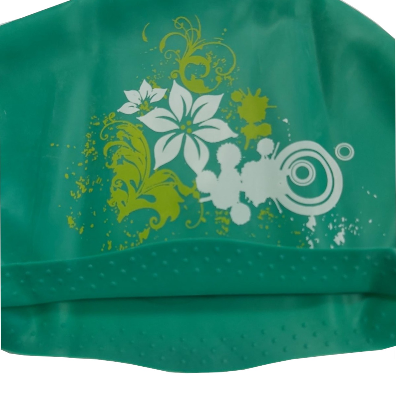 Шапочка для плавання для довгого волосся SNS KW-3З green flowers - Зображення 2