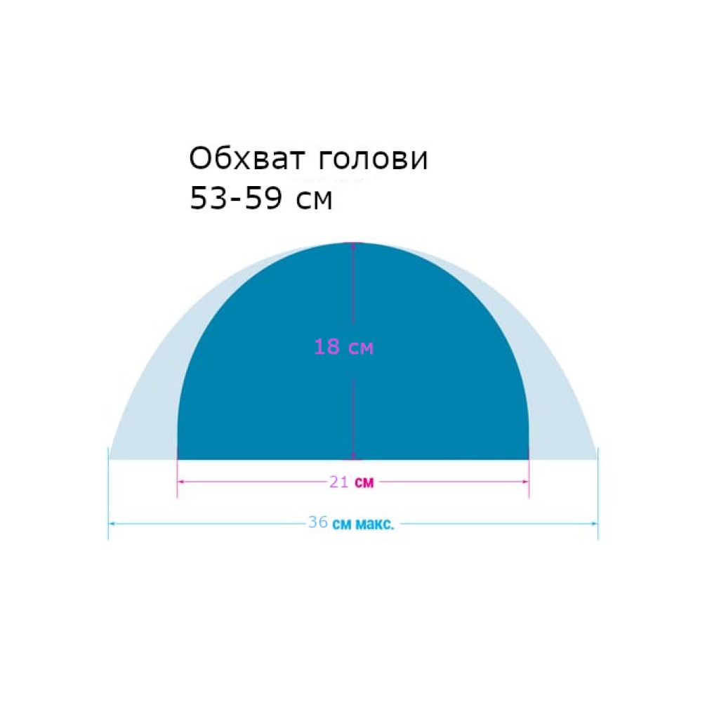 Шапочка для плавання темно-синя PU-H002-D-ТС - Зображення 2