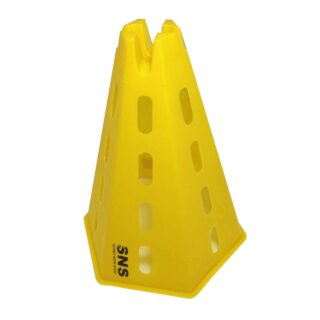 Фішка-піраміда з отворами 31 см жовта O-992-6-Ж