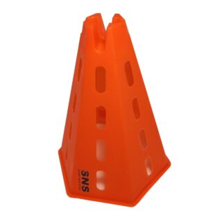 Фішка-піраміда з отворами 31 см оранжева O-992-6-ОРН