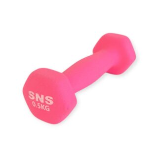 Гантель вінілова МАТОВА SNS 0,5 кг рожева