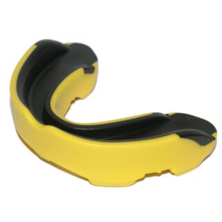 Капа боксерська POWER MG-012-ЖЧ жовто-чорна