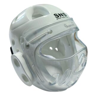 Шолом для тхеквондо білий з маскою розмір S ZTT-001-Б-S