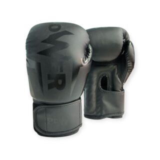 Рукавички боксерські POWER чорні 14 унцій Q116-Black-14