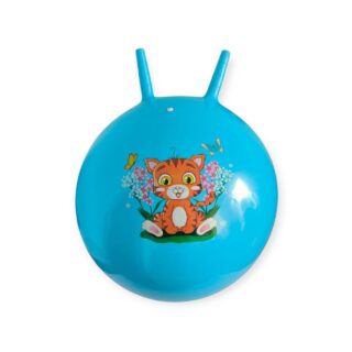 М'яч дитячий стрибун 50 см з ріжками синій 3-D50-azure