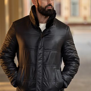 Куртка на верблюжої вовни чоловіча Freever WF 2148 чорна