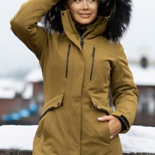 Парка жіноча Freever AF 21628 гірчична