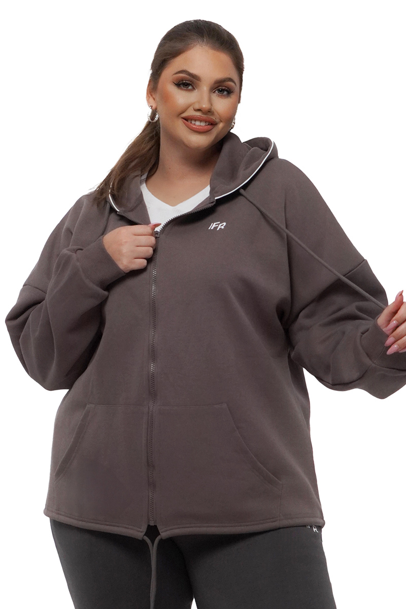 Спортивна кофта жіноча Freever UF 5502 3XL коричнева - Зображення 7