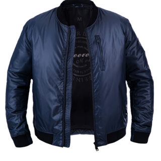 Куртка бомбер (батал) чоловіча Freever UF 70393 темно-синя