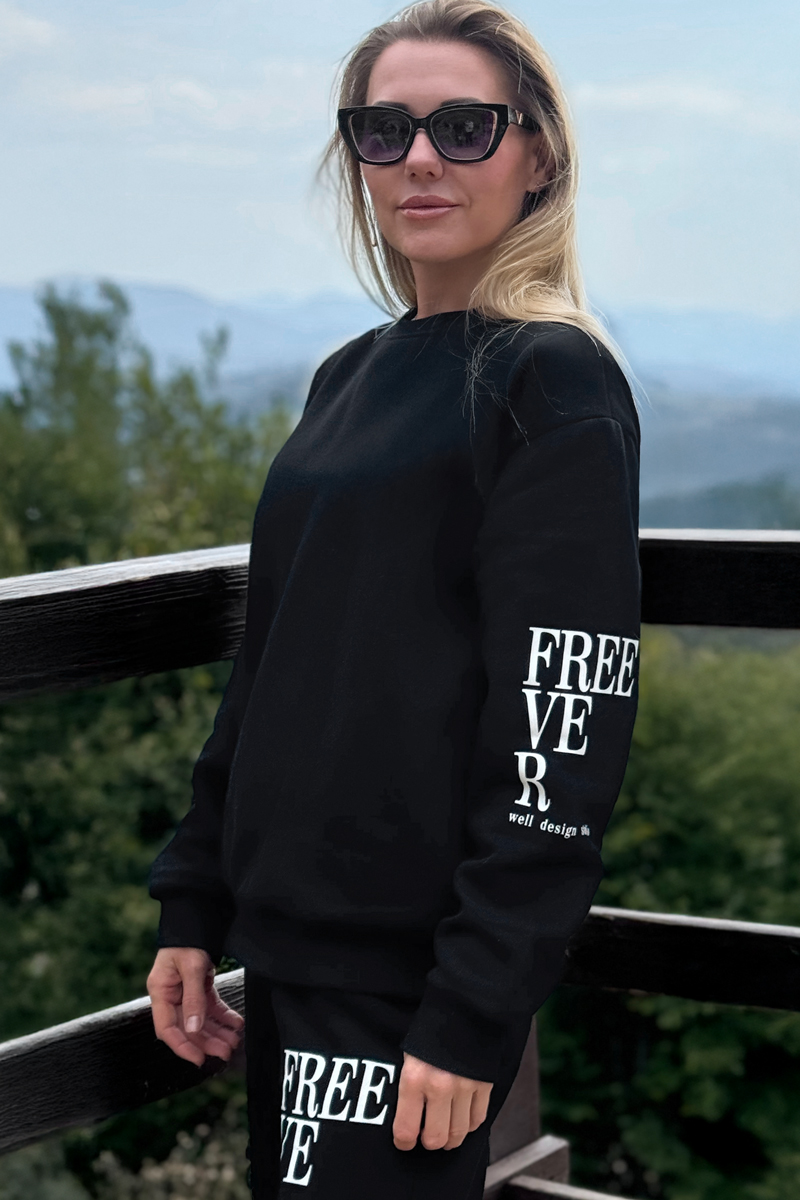 Спортивный батник женский Freever UF 20809 черный - Зображення 2