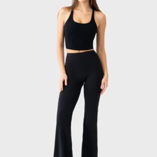 Легінси кльош AVECS чорні з технологією Waist-tightening