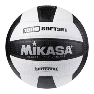 М'яч волейбольний Mikasa 1000 SoftSet, чорно/білий.