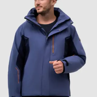 Куртка AVECS гірськолижна синя для чоловіків з технологією Water Resistant 15000 мм